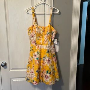 Yellow floral dress